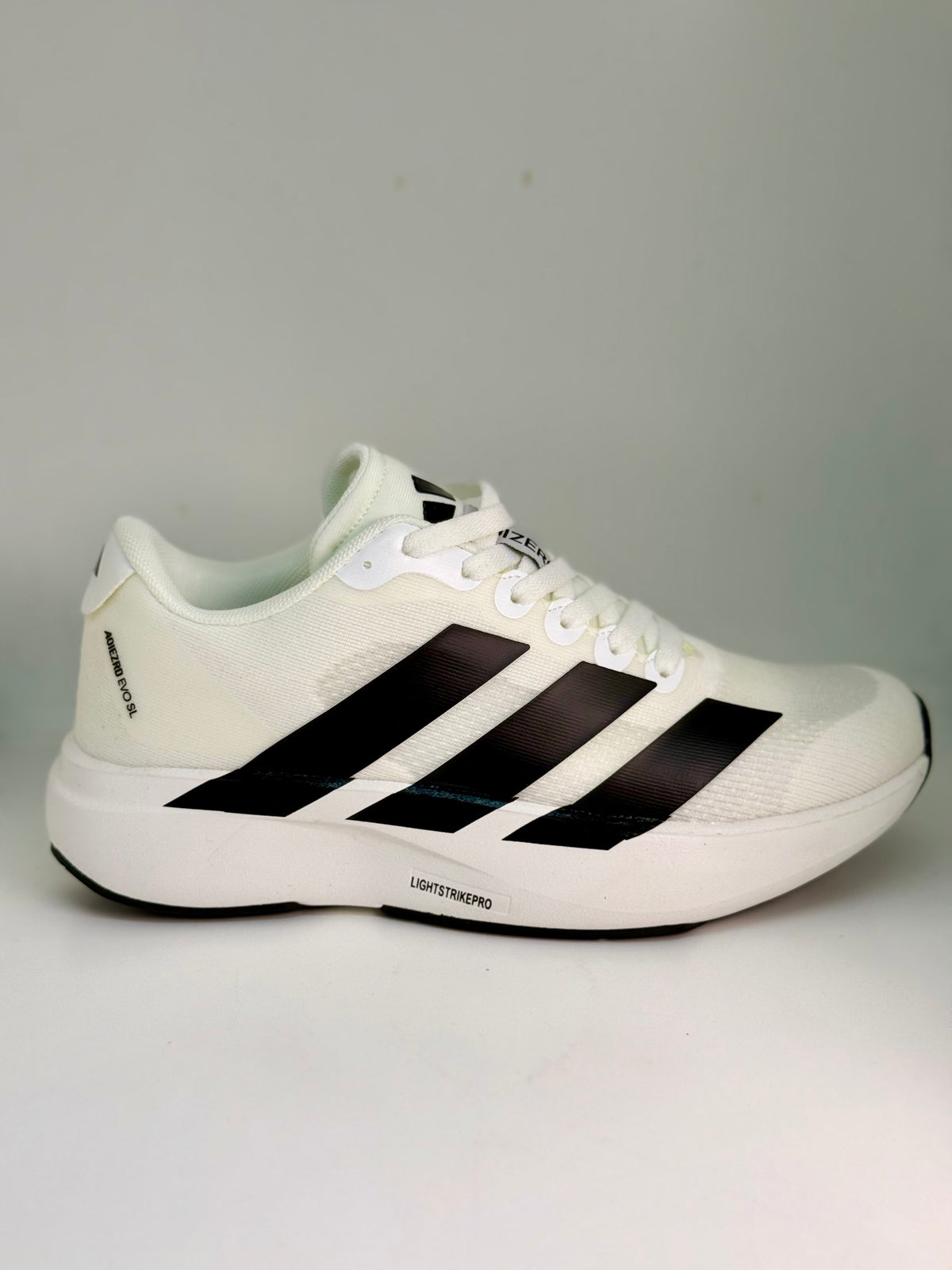 Adidas Adizero Evo SL White Black Stripes