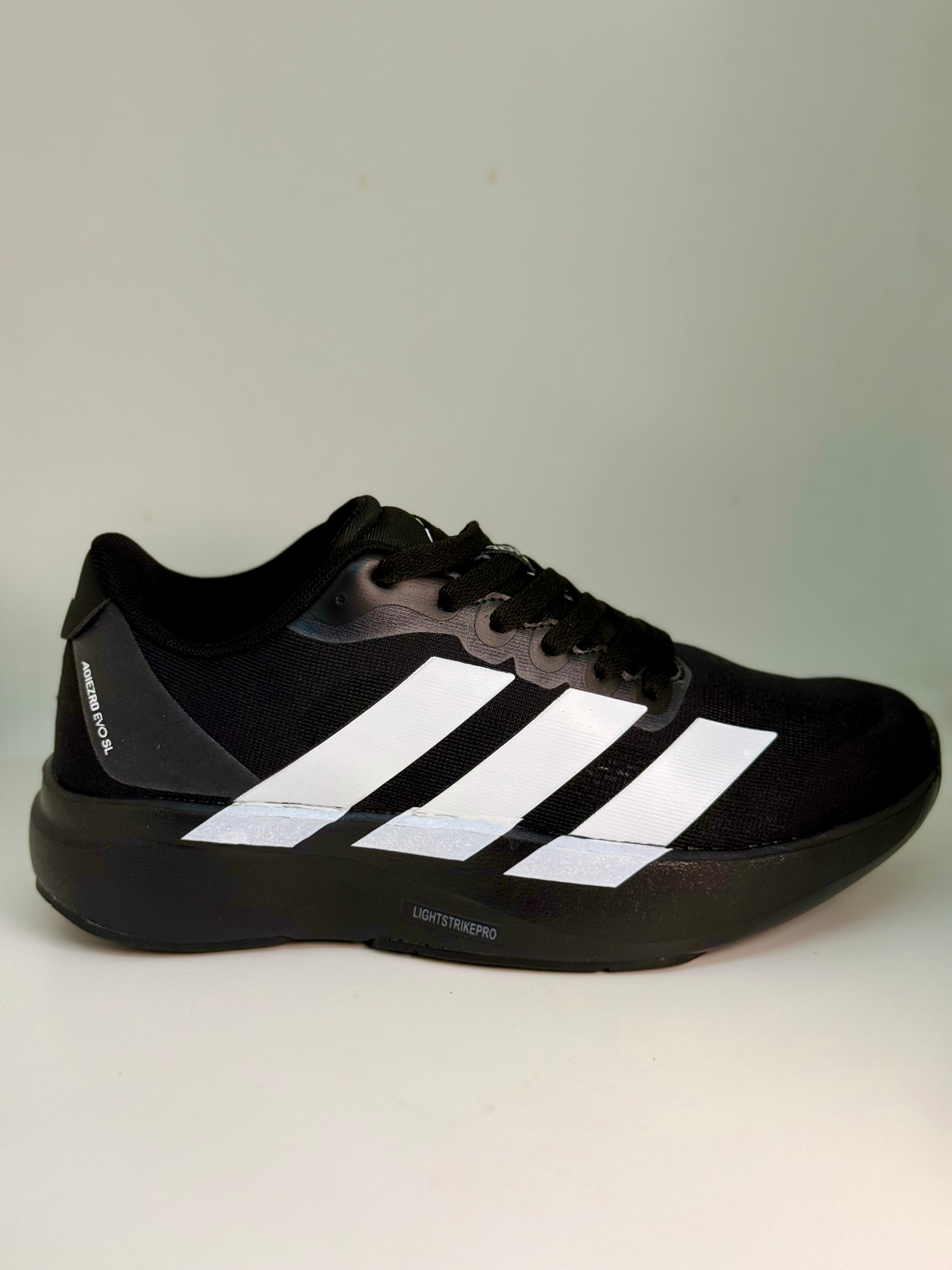 Adidas Adizero Evo SL Black White Stripes