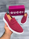 Gucci Men’s Shoes (Deep Red)