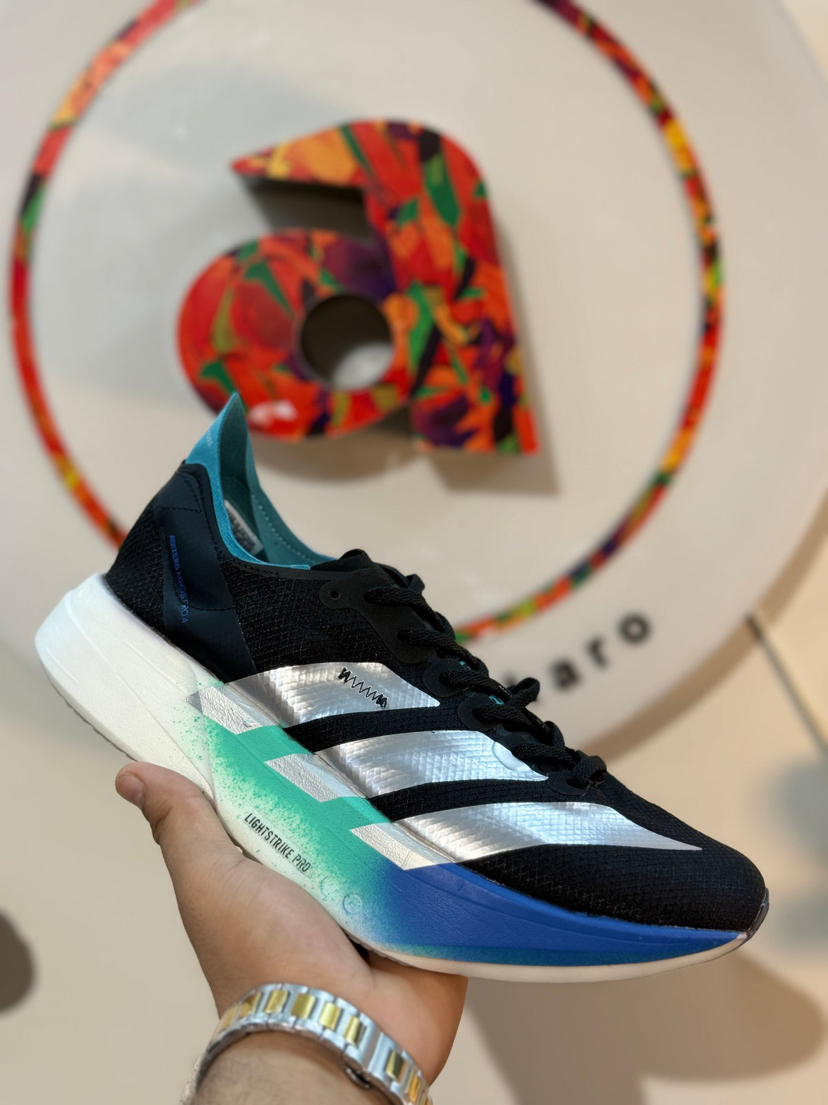 AD Adizero Pro 4(Core Black / Matte Silver / Glory Green )