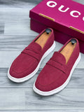Gucci Men’s Shoes (Deep Red)